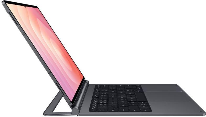 Samsung Galaxy Tab S11 Ultra Pro Keyboard Grau QWERTZ DE mit Touchpad (geöffnet)