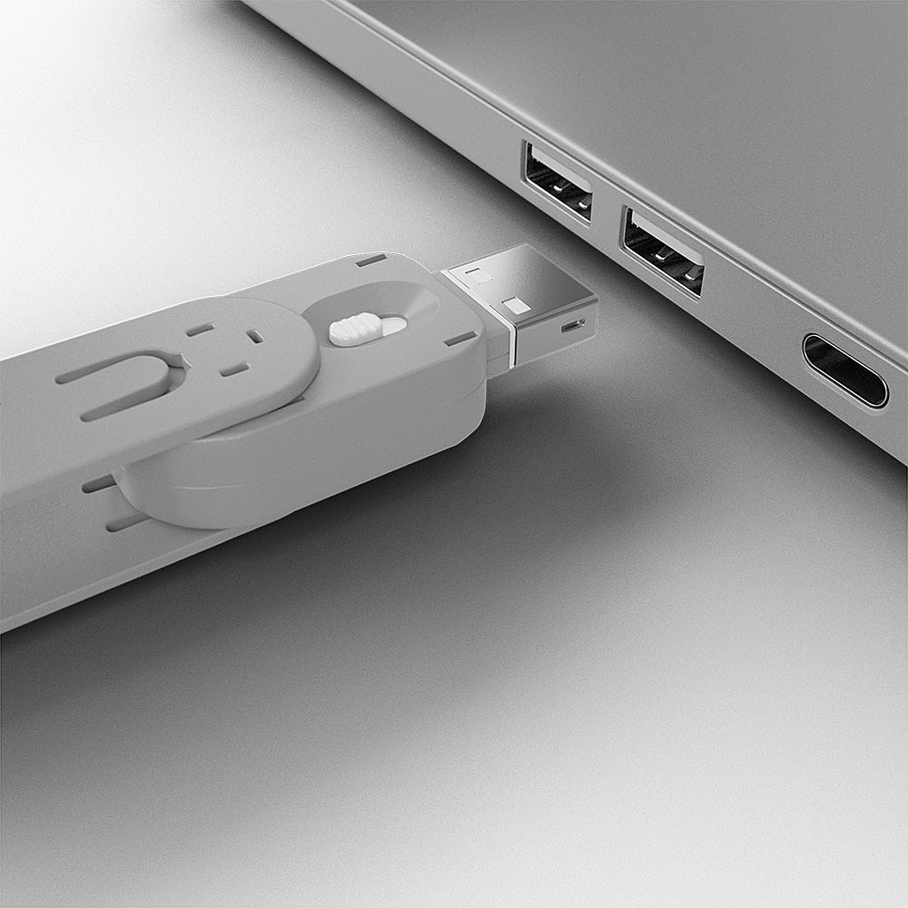 Lindy USB-A Port Blocker Key – USB-Portblocker Weiß