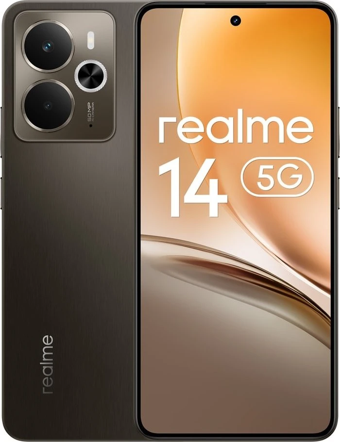 Realme 14 5G Dual Sim 8GB RAM 256GB - Storm Titanium (256 GB, Braun, 6.67", Dual SIM, 5G) (RMX5070ST)