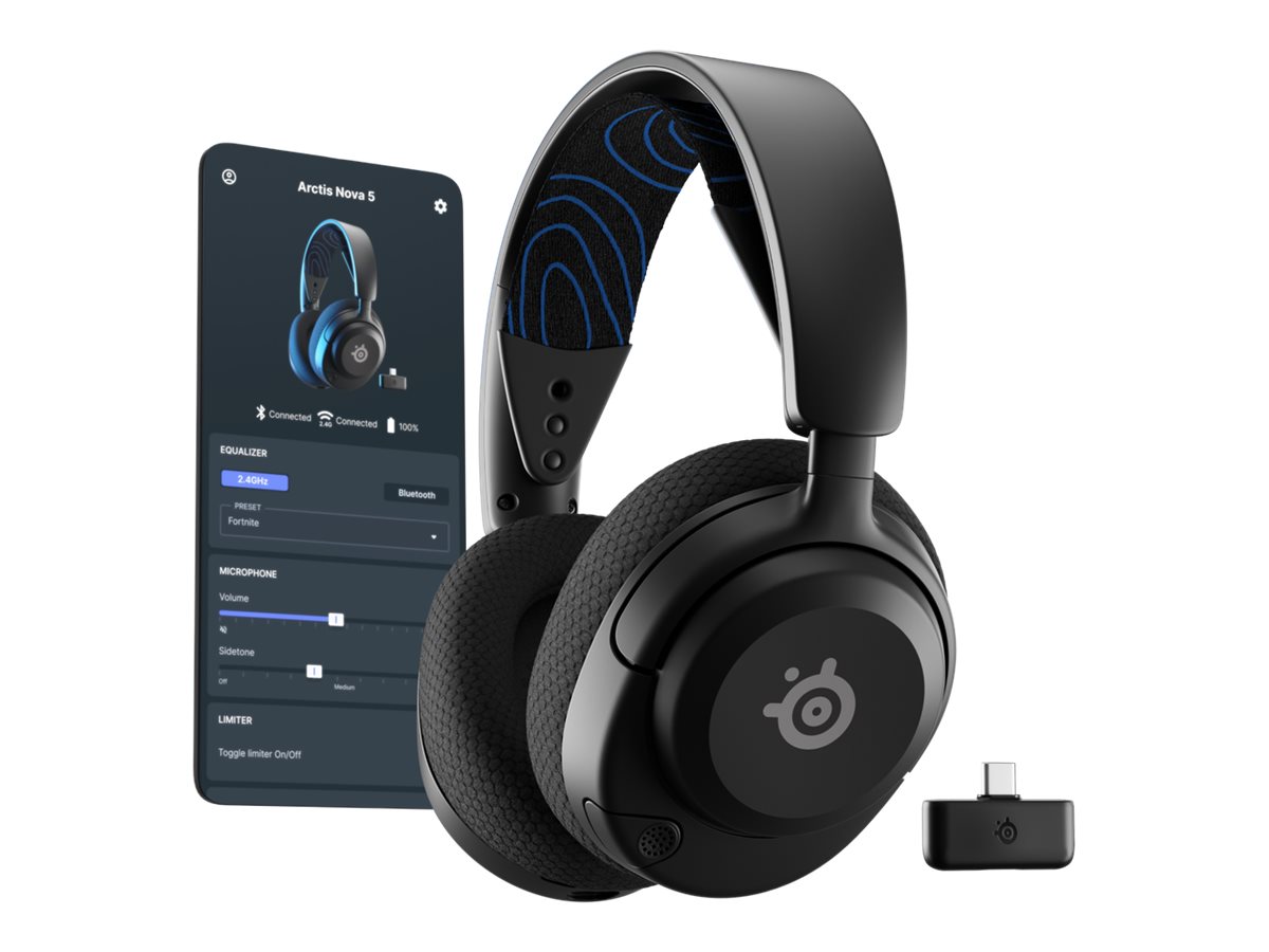 SteelSeries Arctis Nova 5P Wireless Gaming-Headset USB-C Bluetooth Schwarz