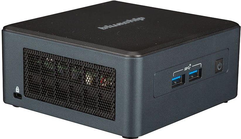 bluechip BUSINESSline N11155 - Mini-PC - Core i5 1135G7 / 2,4 GHz - RAM 8GB - SSD 250GB - NVMe - Iris Xe Graphics - 2,5 GigE, Bluetooth 5,2 - WLAN: 802,11a/b/g/n/ac/ax, Bluetooth 5,2 - Win 10 Pro 64-Bit - Monitor: keiner - Schwarz, Anthrazit (556240)