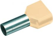 Cimco Zwillings-Aderendhülse 10 mm² 14 mm Teilisoliert Elfenbein 18 2452 100 St. (18 2452)