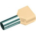 Cimco Zwillings-Aderendhülse 10 mm² 14 mm Teilisoliert Elfenbein 18 2452 100 St. (18 2452)