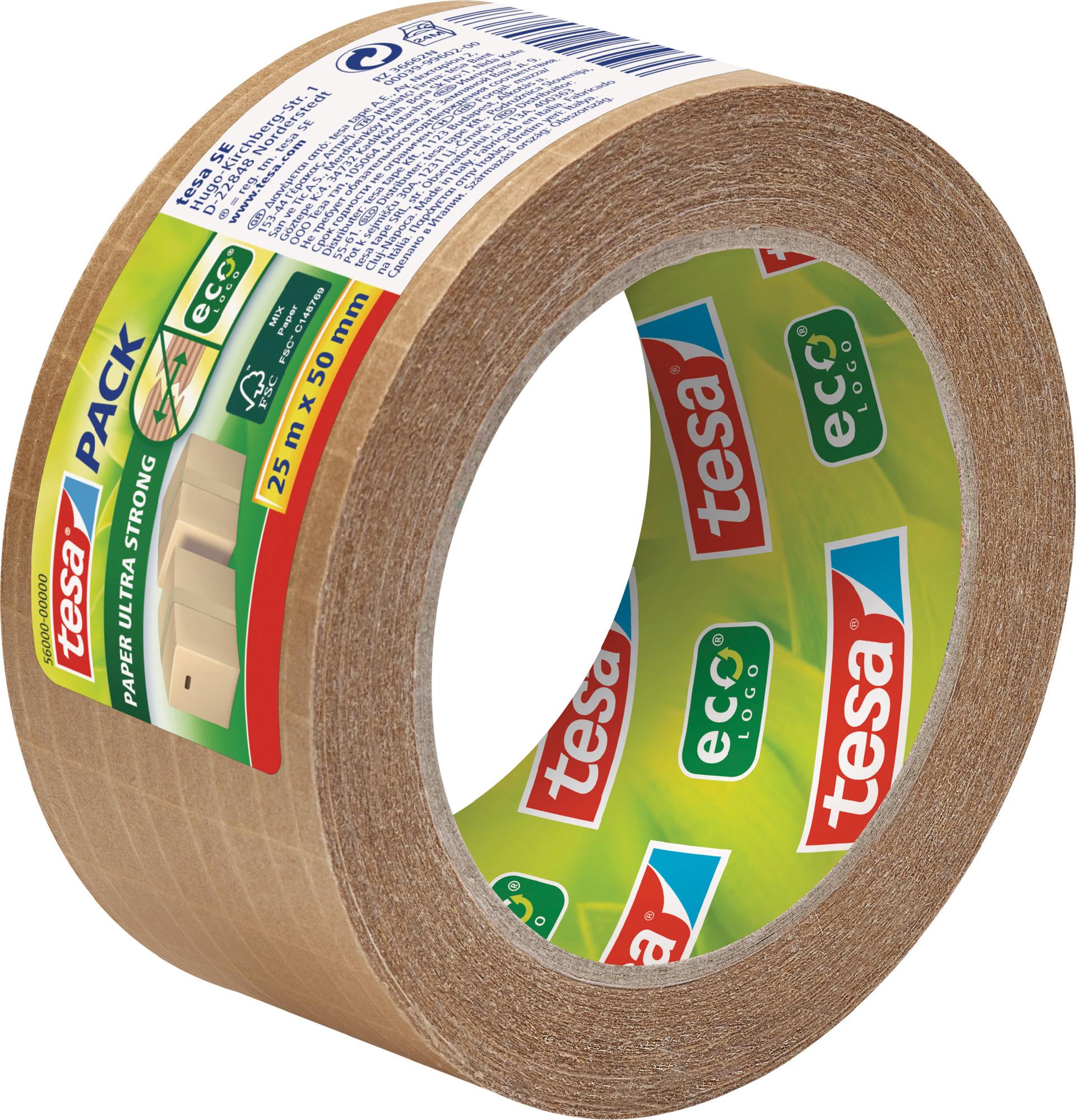 tesa tesapack Papier Ultra Strong Packband 50 mm x 25 m Braun