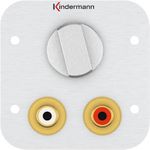 Kindermann 7441000518 2 x RCA Aluminium Steckdose (7441000518)