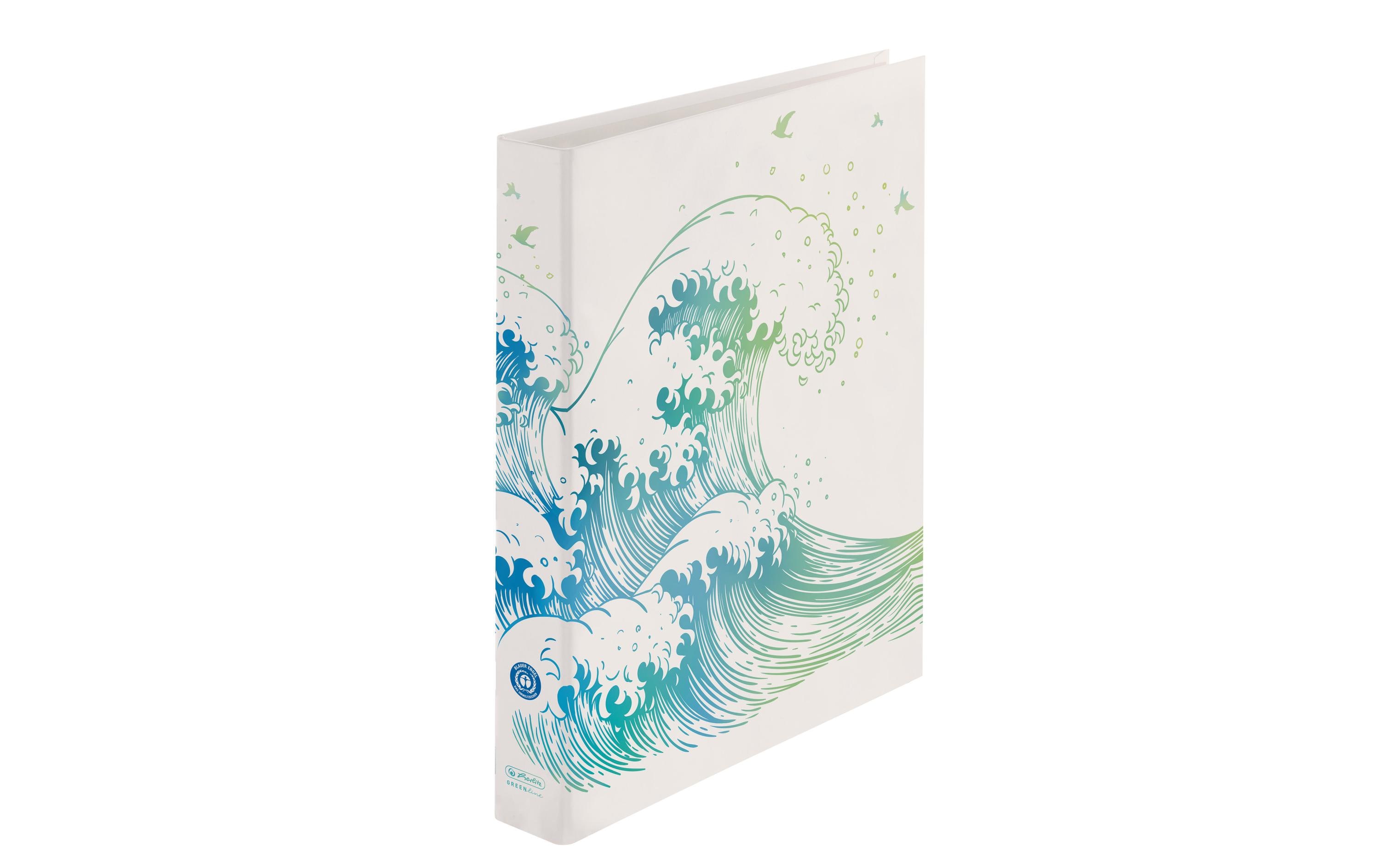 Herlitz MaX GREENline Ringmappe A4 2-Ring 2,5 cm Blau - Grün - Weiß