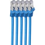 shiverpeaks BS75511-B-SET5. Kabellänge: 0,5 m, Kabelstandard:Cat.7 Rohkabel, Kabelschirmung: S/FTP (S-STP), Anschluss 1: RJ-45, Anschluss 2: RJ-45, Steckerverbindergeschlecht: Männlich/Männlich, Beschichtung Steckerkontakte: Gold (BS75511-B-SET5)
