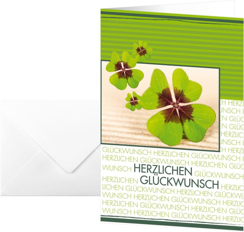 SIGEL Design Folding Cards DS004 Fortune - Hochglanzgrußkarten + Briefumschläge - 170 x 230 mm - 220