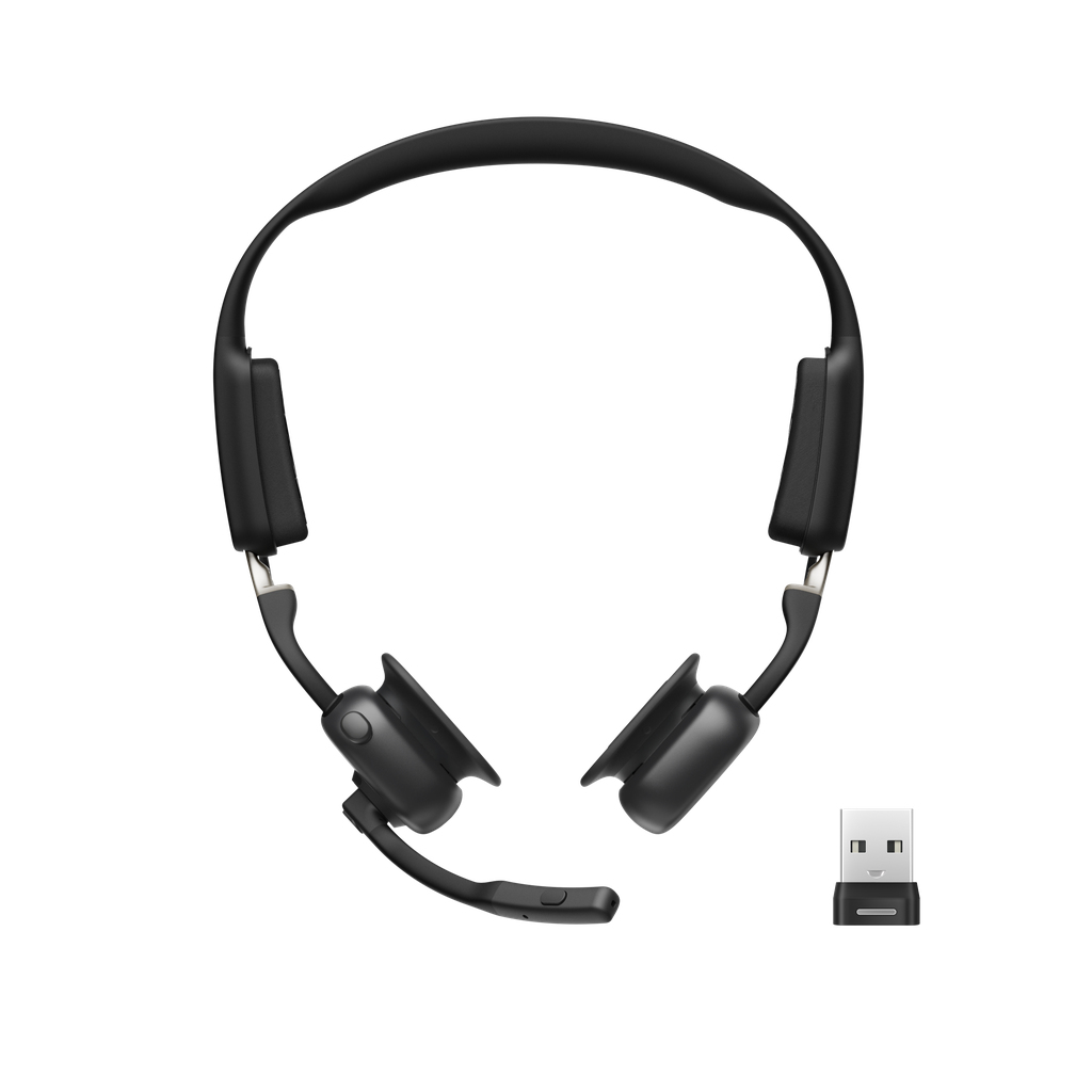 Shokz OpenMeet UC Headset Bluetooth Schwarz