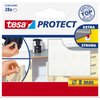 tesa Protect Lärm--Rutschstopper, rund, Durchmesser: 8 mm selbstklebend, transparent, in Hängefaltschachtel (57898-00000-00)