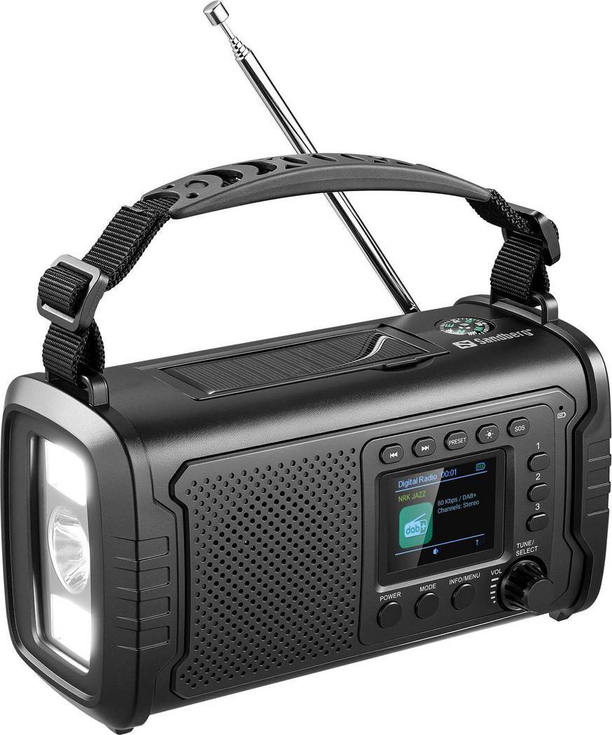 Sandberg Survivor DAB+ Radio All-in-1 20000 mAh Powerbank Schwarz