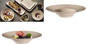 APS Pastateller NERO, Durchmesser: 290 mm, sand aus Melamin, stapelbar, spülmaschinengeeignet, hitze - 1 Stück (85406)