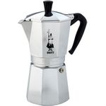 Bialetti Moka Express. Fassungsvermögen: 0,775 l, Produktfarbe: Aluminium, Schwarz, Kapazität (in Tassen): 12 Tassen. Menge pro Packung: 1 Stück(e). Menge je Palette: 180 Stück(e), Gewicht Versandkarton: 8 kg, Menge pro Versandkarton: 6 Stück(e) (0001166)