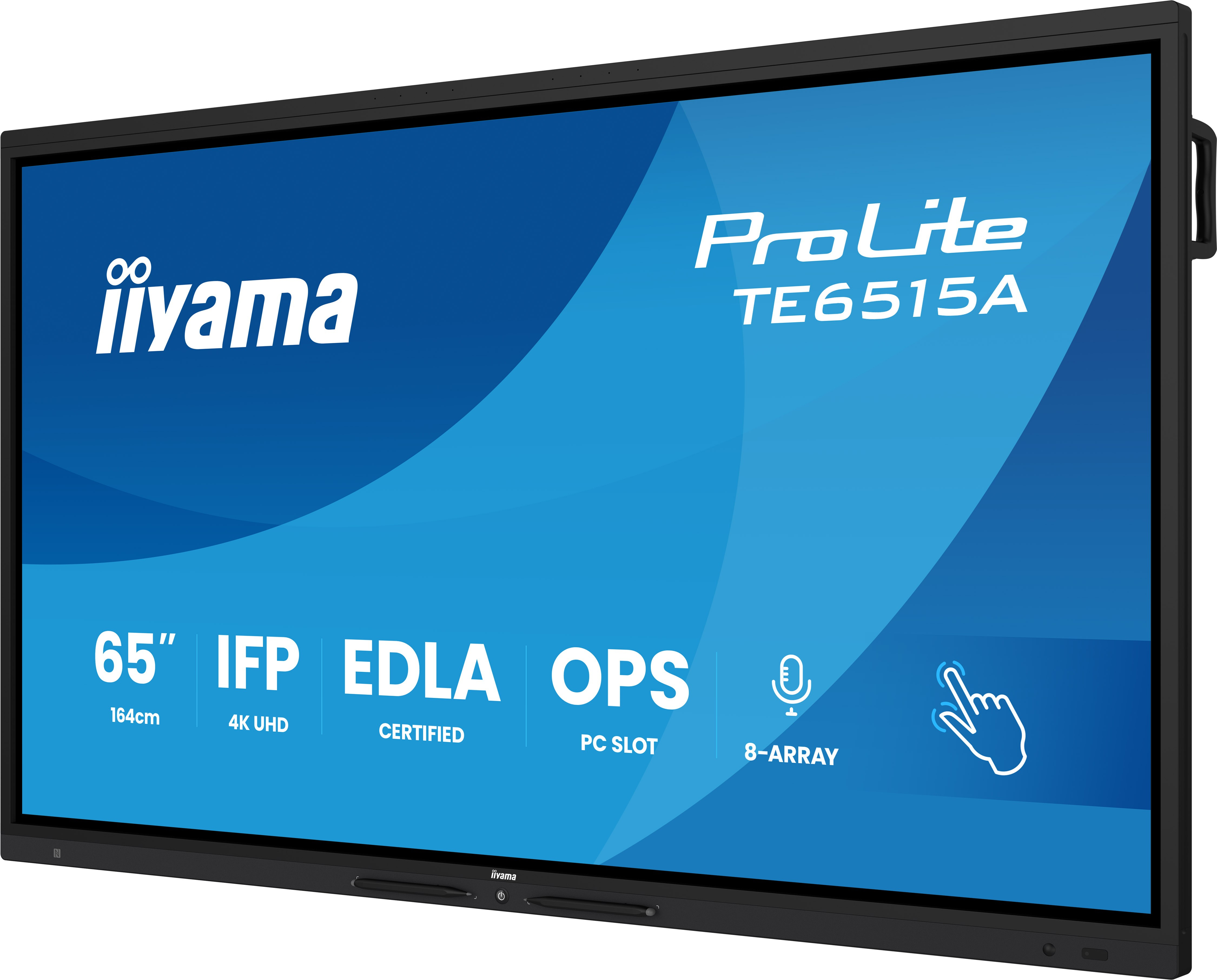 iiyama ProLite TE6515A-B1AG 65" 4K UHD IPS Touchscreen Digital Signage Display Schwarz
