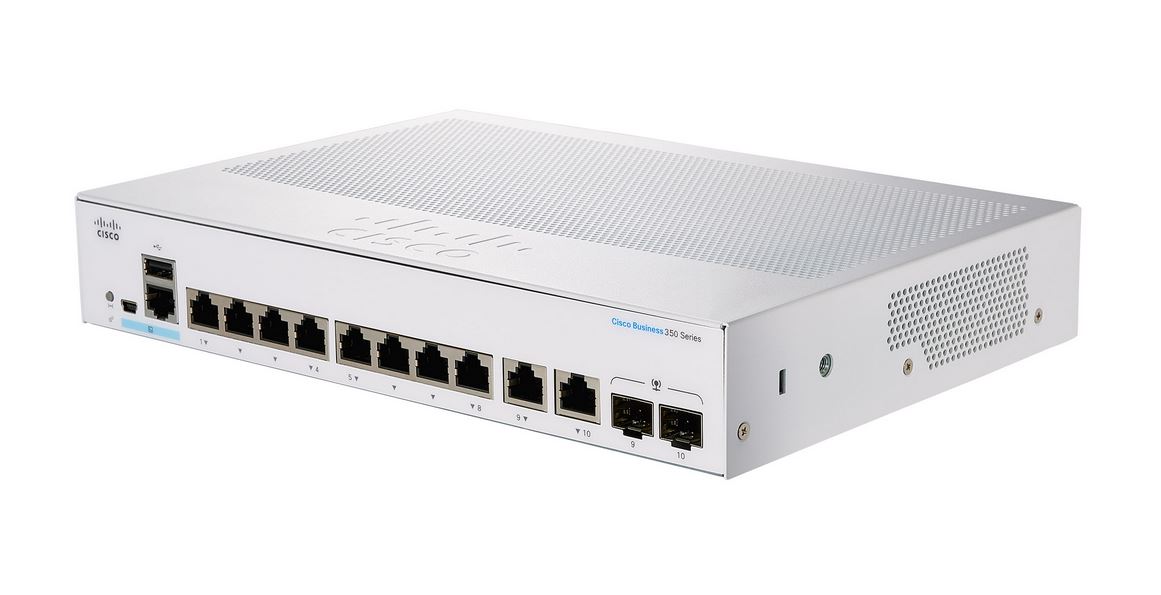 Cisco Business CBS350-8P-2G Managed Switch | 8 GE-Ports | PoE | 2 x 1G-Combo-Ports | Begrenzter Lebenszeitschutz (CBS350-8P-2G)