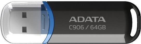 ADATA C906 USB-Stick 64 GB USB Typ-A 2.0 Schwarz (AC906-64G-RBK)