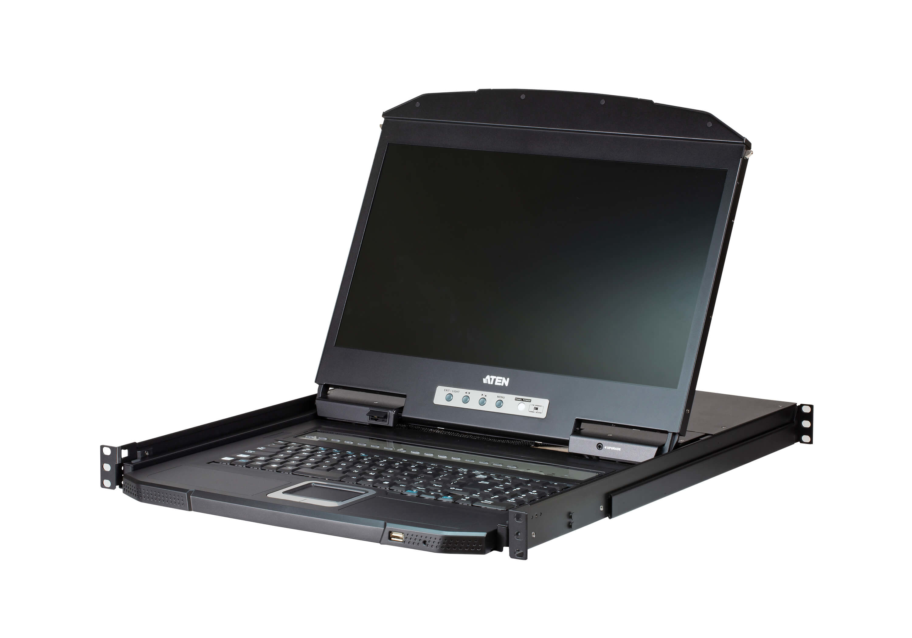 ATEN CL3116NX KVM-Konsole mit 16-Port KVM-Switch 18,5" Single Rail LCD VGA Schwarz
