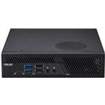 ASUS PB63-B3014MH. Prozessorfamilie: Intel® Core™ i3, Prozessor: i3-13100. Speicherkapazität: 8 GB, Interner Speichertyp: DDR5-SDRAM. Gesamtspeicherkapazität: 256 GB, Speichermedien: SSD. On-Board Grafikadaptermodell: Intel UHD Graphics 730. WLAN. Gehäusetyp: Mini PC. Produkttyp: Mini-PC. Gewicht: 1,18 kg. Produktfarbe: Schwarz (90MS02R1-M000E0)