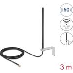 Delock 5G LTE Antenne SMA Stecker 3 - 5 dBi omnidirektional starr mit Anschlusskabel RG-174 (96089)