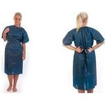 HYGOSTAR PP-Patientenkittel, PP-Vlies, Größe L, blau Bindebänder in der Taille & im Nacken, luftdurchlässig, - 10 Stück (27706)