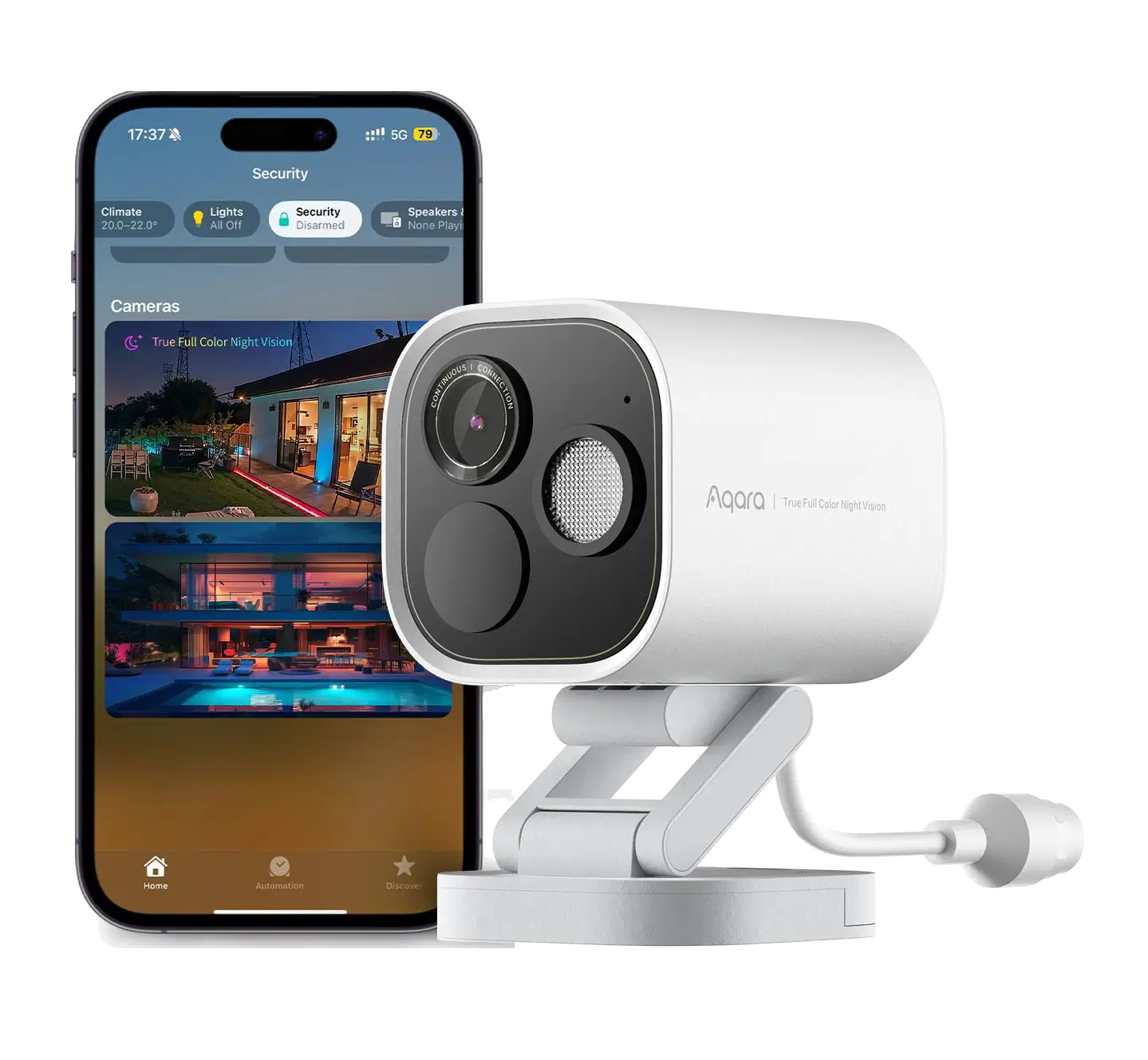 Aqara Camera Hub G5 Pro 4 MP Netzwerk-Überwachungskamera mit Smart-Home-Hub Weiß