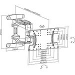 Goobay OLED TV-Wandhalterung OLED FULLMOTION (L), Schwarz - speziell für OLED-Fernseher von 94,00cm (37") bis 177,80cm (70") (94-178 cm) , vollbeweglich (schwenkbar und neigbar) bis 30kg (49956)