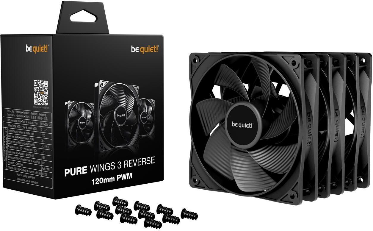 Be Quiet! ! PURE WINGS 3 120mm PWM Reverse 3-Pack (BL137)