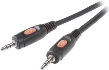 SpeaKa Professional Klinke Audio Anschlusskabel [1x Klinkenstecker 3.5 mm - 1x Klinkenstecker 3.5 mm] 10 m Schwarz (SP-7869780)