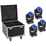 EUROLITE Set 4x LED TMH-H240 Beam/Wash/Flowereffekt + Case (20000969)