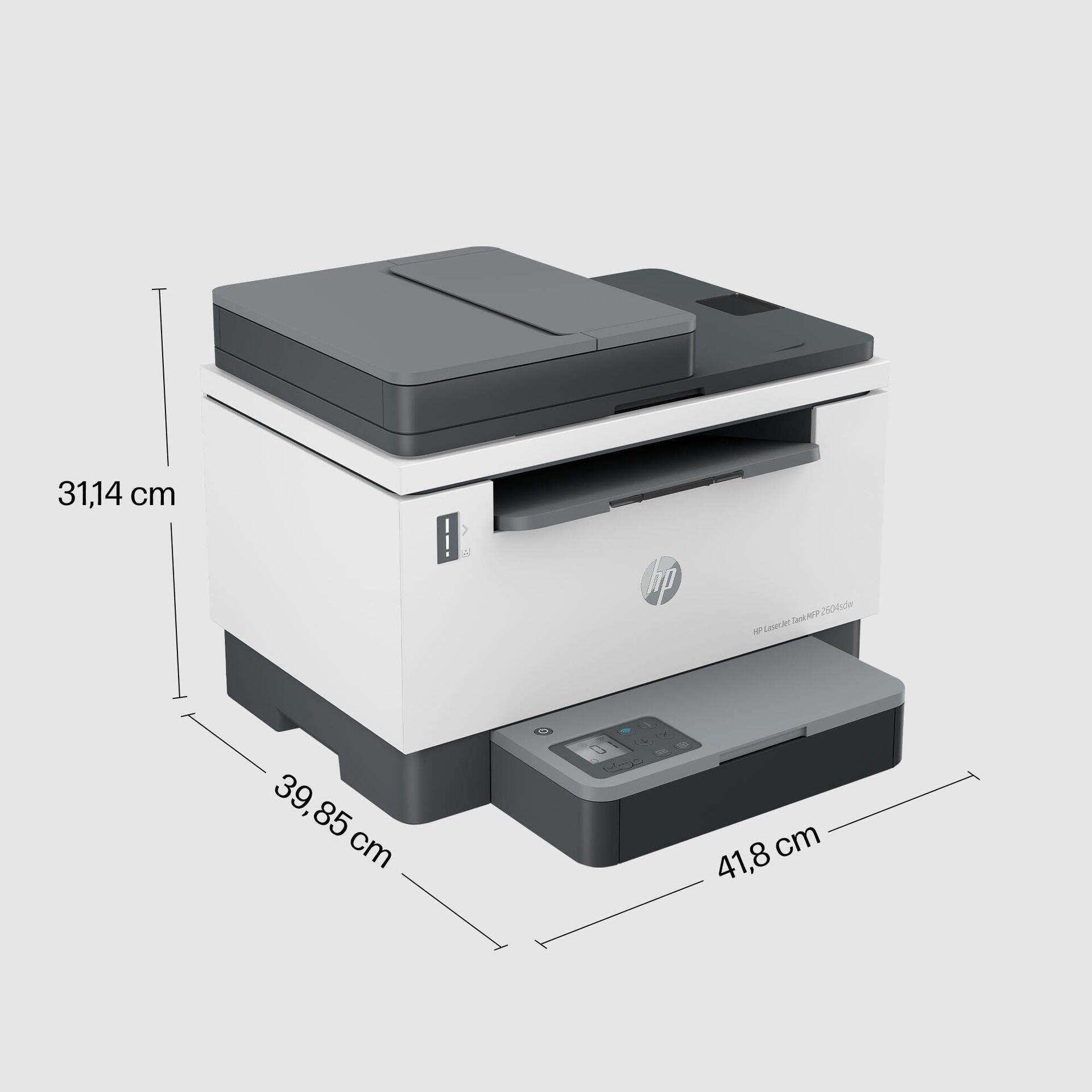 HP LaserJet Tank MFP 2604sdw Multifunktionsdrucker Laser 22 S./Min. WLAN Schwarz Grau