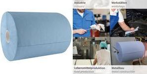 HYGOCLEAN Putzrolle, 2-lagig, blau, 380 x 350 mm 100% Recyclingpapier, perforiert für Einzelblattabnahme, - 2 Stück (304810)