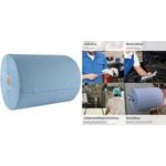 HYGOCLEAN Putzrolle, 2-lagig, blau, 380 x 350 mm 100% Recyclingpapier, perforiert für Einzelblattabnahme, - 2 Stück (304810)