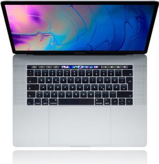 APPLE MacBook Pro TB 39,11cm 15.4" Intel 6-Core i7 2,6GHz 16GB/2400MHz 256GB SSD RadeonPro 555X/4GB DE - Silber (MV922D/A)