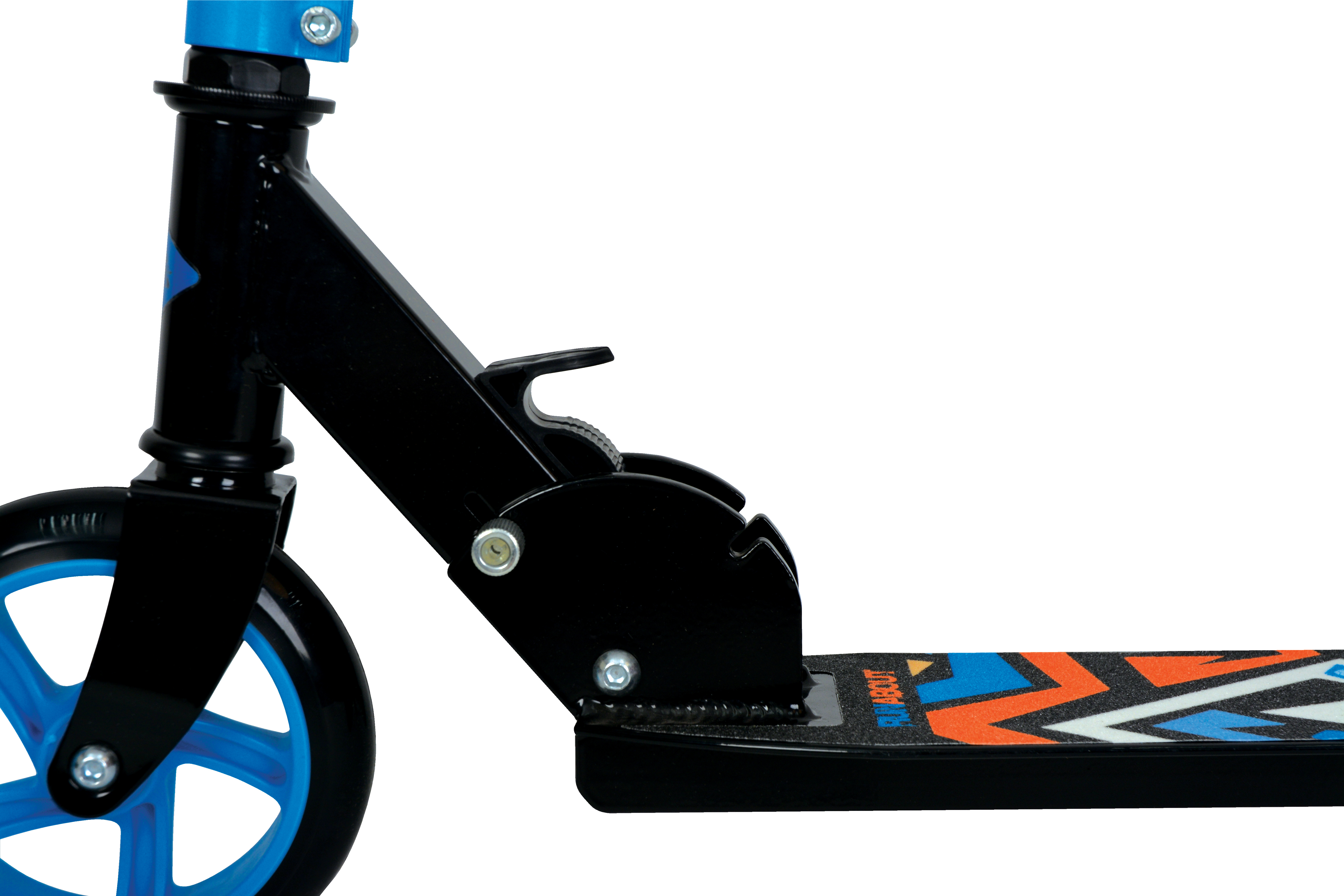 SCHILDKRÖT Tretroller City Scooter RunAbout Aluminium 145 mm PU-Räder 3-fach höhenverstellbar Schwarz, Blau