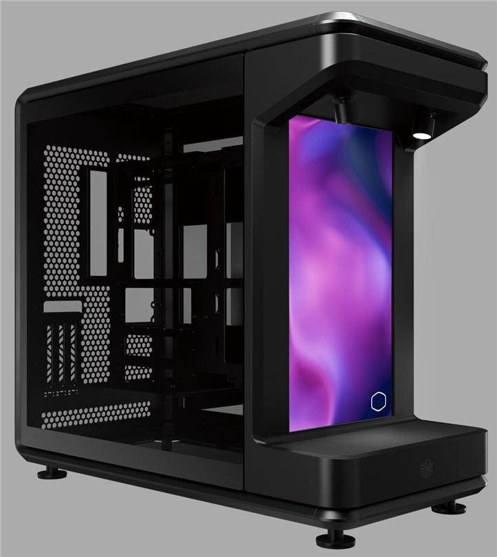 Cooler Master MasterFrame 360 Stage LCD Full Tower PC-Gehäuse Schwarz Transparent mit Display