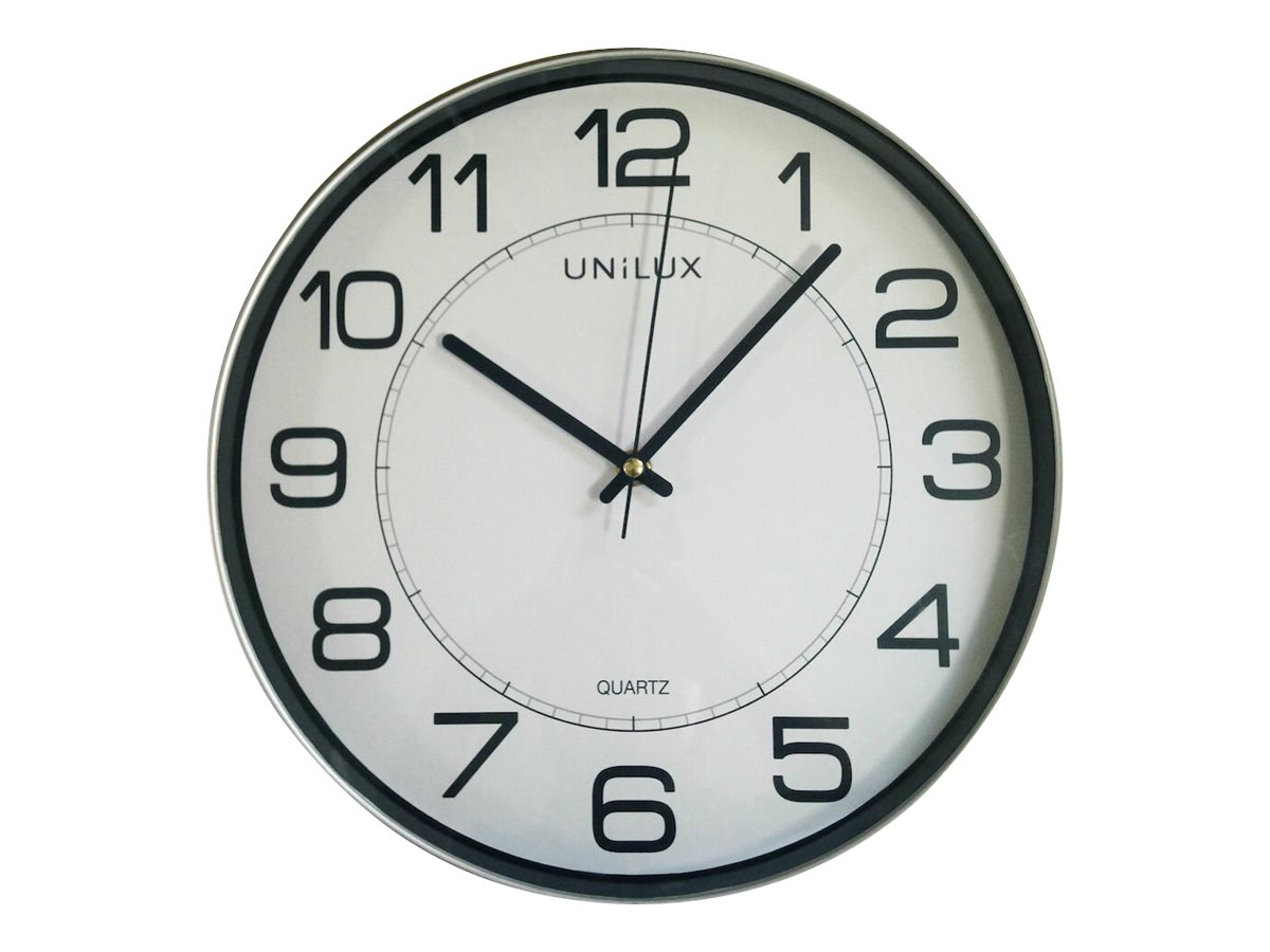 Unilux MAGNET Wanduhr 30.5 cm Analog Metal Gray