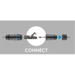 Goobay Outdoor (IP68) Netzwerkkabel-Verbinder, CAT 6A ungeschirmt, UTP - staub- und wasserdicht, Klemmleiste für LSA Montage (werkzeugfrei) (44416)