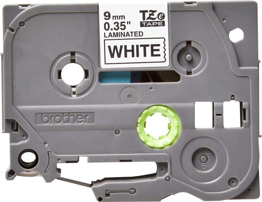 Brother TZe TZE221 laminiertes Band 9 mm Schwarz auf Weiß