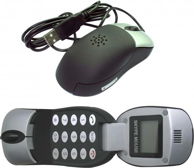 GEMBIRD Maus mit VoIP Funktion 800 DPI 15 Telefontasten USB Kabel 1,5 M