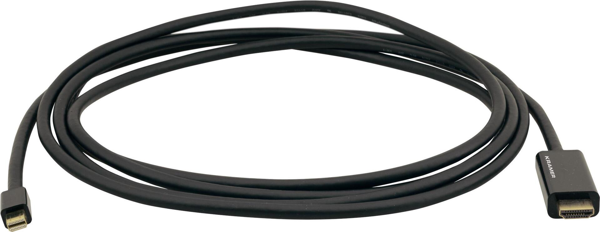 Kramer Electronics C-MDP/HM/UHD-6 Videokabel-Adapter 1,8 m Mini DisplayPort HDMI Typ A (Standard) Schwarz (97-16011006)