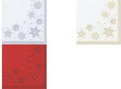 PAPSTAR Weihnachts-Motivservietten "Just Stars", weiß 400 x 400 mm, bedruckt, 1/4 Falz, 3-lagig, FSC-zertifiziert - 1 Stück (81999)