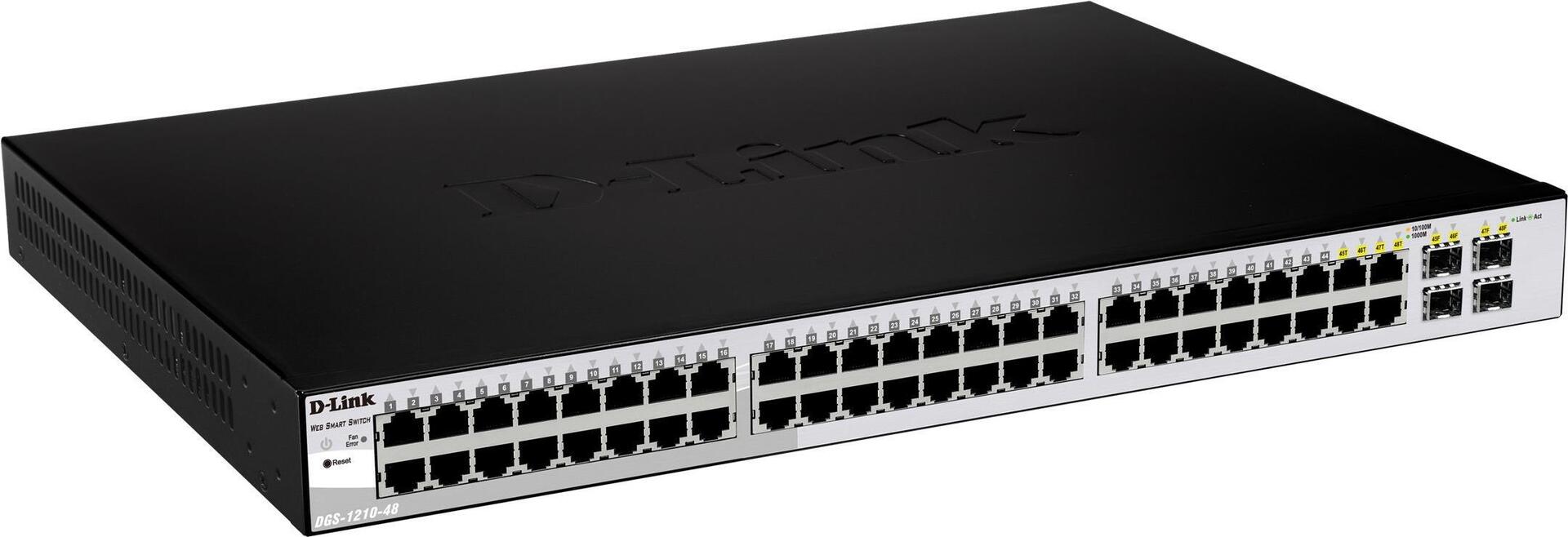 D-Link Web Smart DGS-1210-48 Managed Switch 48 Ports 4x SFP Gigabit Ethernet Schwarz