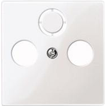 MERTEN Zentralplatte Antennensteckdose 296744 System M weiss glänzend 296744 296744 (296744)