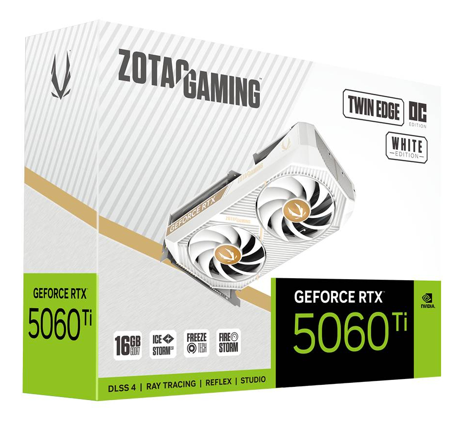ZOTAC GAMING GeForce RTX 5060 Ti Twin Edge OC 16 GB GDDR7 White Edition