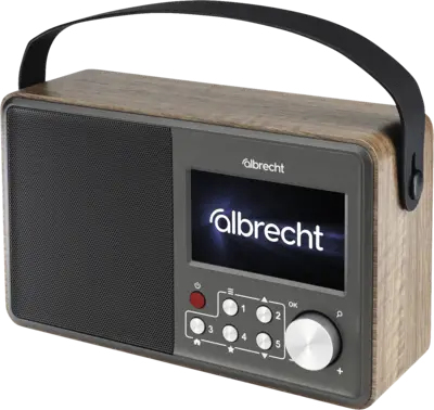 ALAN DR 862 Tragbares DAB+ FM Radio 15 h Grau, Holz