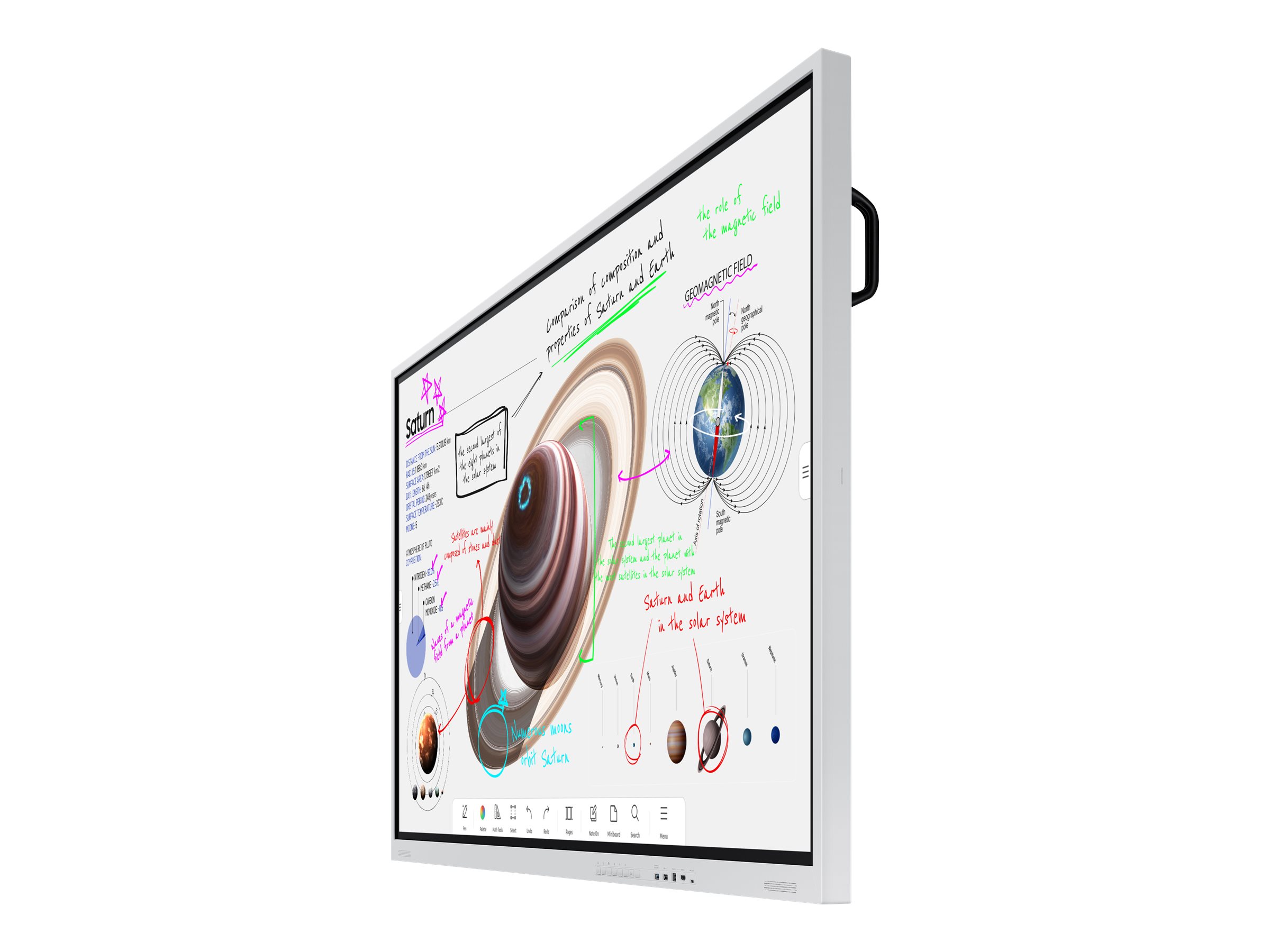 Samsung Flip Pro WM75B 75" 4K UHD Touch-Display Interaktives Whiteboard Hellgrau