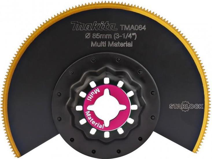 Makita TMA064 - Segmentsägeblatt - für Holz, nicht eisenhaltiges Metall, zementgebundene Faserplatte, Gipskartonplatten - 85 mm (B-64973)