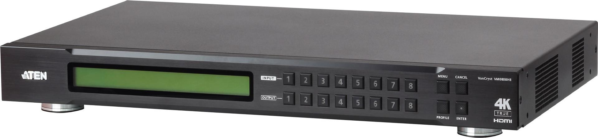 ATEN VanCryst VM0808HB-AT-G 8 x 8 True 4K HDMI Matrix Switch Schwarz