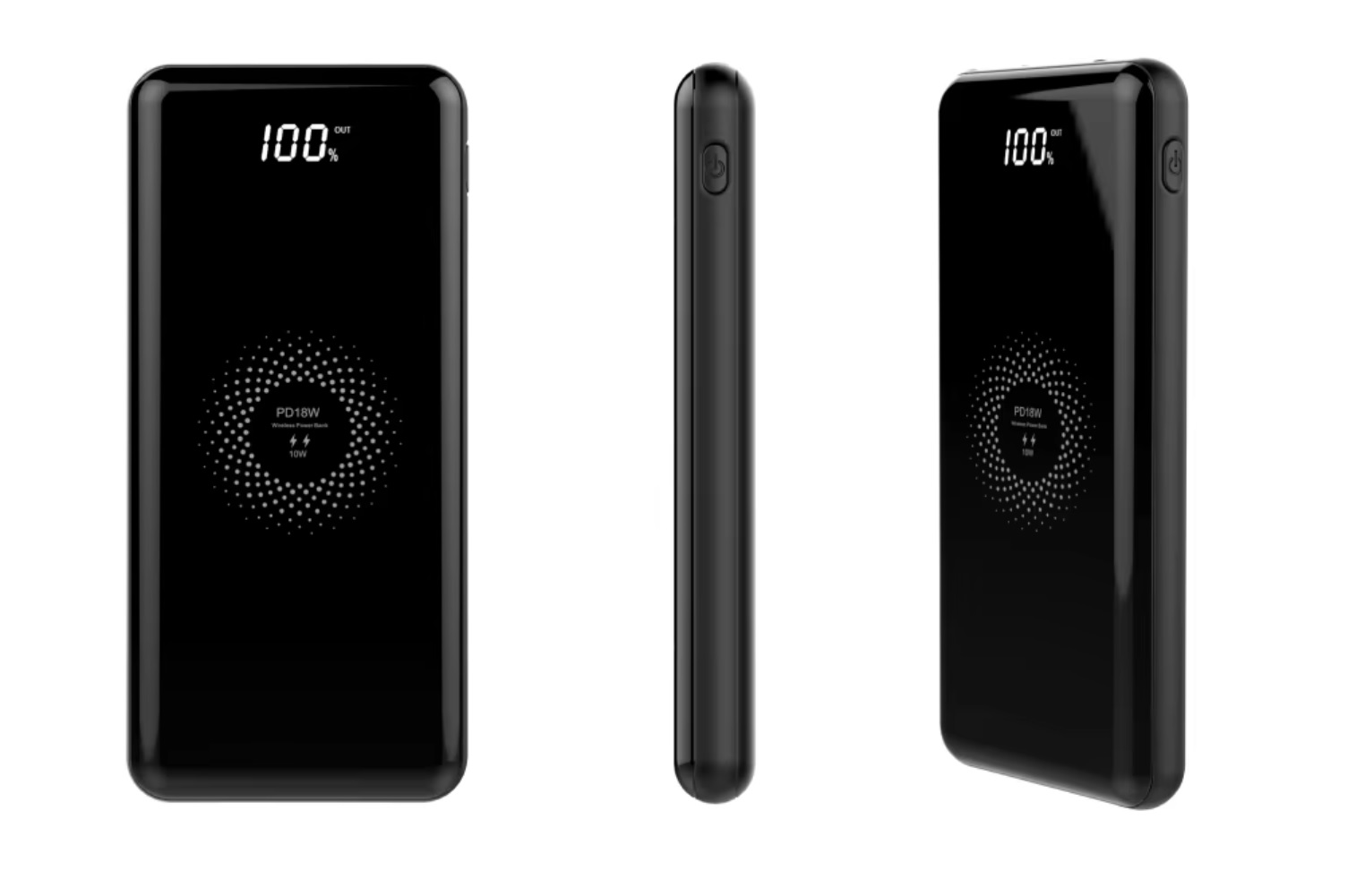 PowerBank mit Wireless Funktion "LEO" SMARTBatterietyp Li-Polymer Class Amit digitaler StatusanzeigeKapazität: 10000mAhMaterial: ABSintegrierte Ladekabel 5V2A /lightning, TypeC, MicroPD22.5W Fast Chargewireless output: 15WFarbe: schwarzAbmesssungen: 148x69x18mmGewicht: 230g (PB-LEOsmart)