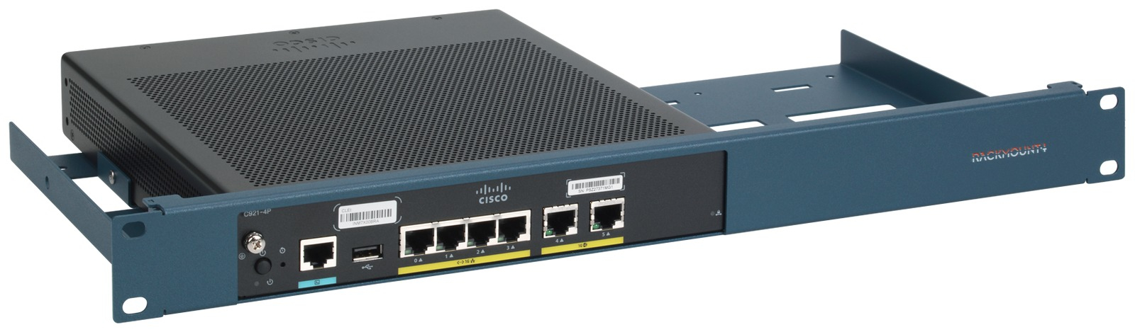 RackmountIT DIN-Rail-Halterung für FortiGate 30E / 50E – 24V (RM-FR-D9B)